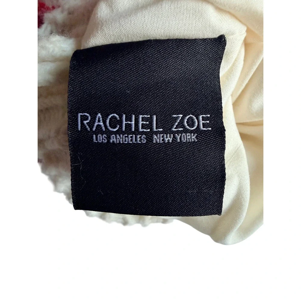 Rachel Zoe Christmas Stocking Unisex OS Cream Multi Pom Pom Excellent Knit Boho
